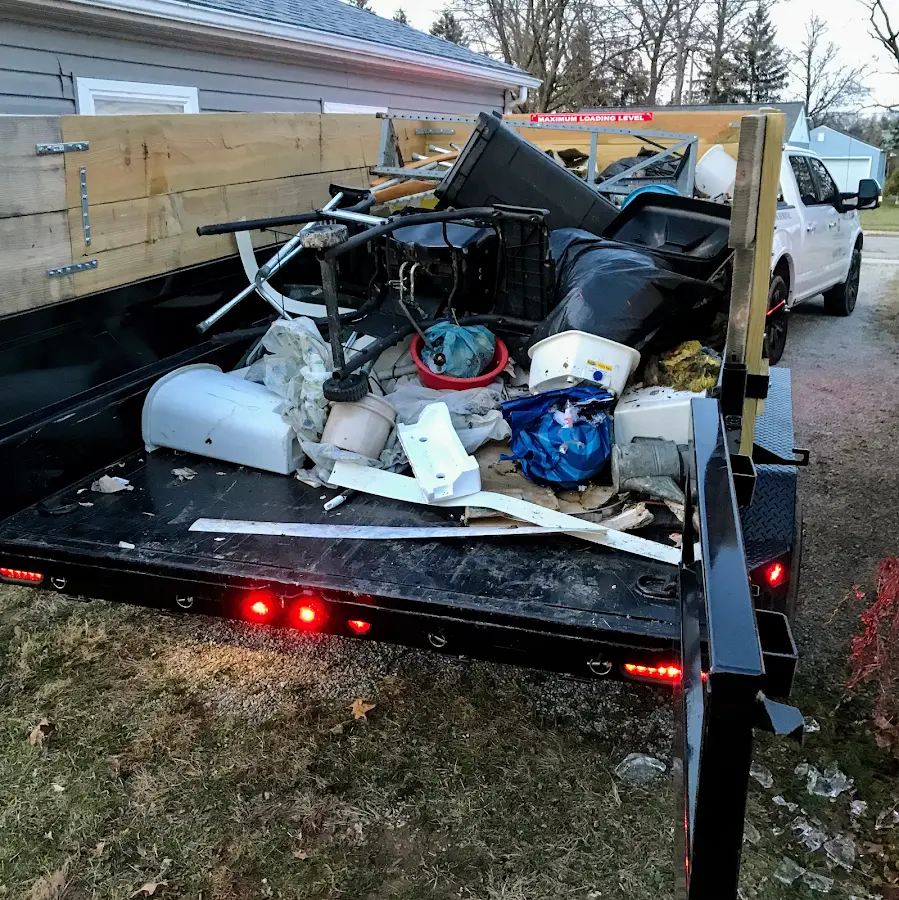 Roll-off dumpster delivered to a residential driveway in Willow Oak